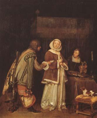 TERBORCH, Gerard The Letter (mk08) Norge oil painting art
